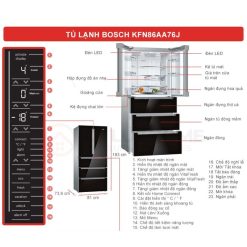 Kích thước tủ lạnh Bosch KFN86AA76J