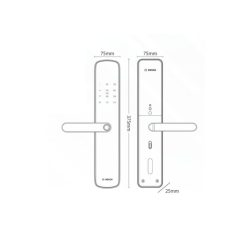 Kích thước khóa điện tử Bosch ID 60 GK